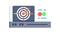 Analytics Dashboard with Target and Performance Data, vector design Generative AI Royalty Free Stock Photo