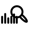 Analytics, data bold vector icon which can be easily modified or edited Royalty Free Stock Photo