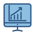 Analytics Fill Isolated Vector icon which can easily modify or edit
