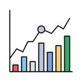 Analytics fill vector icon which can easily modify or edit