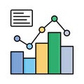 Analytics fill vector icon which can easily modify or edit