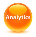 Analytics glassy orange round button