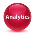 Analytics glassy pink round button