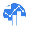 Analytics glyph background vector icon which can easily modify or edit Royalty Free Stock Photo