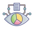 Analytics Glyph Style vector icon which can easily modify or edit