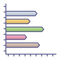 Analytics Glyph Style vector icon which can easily modify or edit