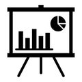 Analytics Glyph Style vector icon which can easily modify or edit