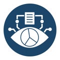 Analytics Glyph Style vector icon which can easily modify or edit