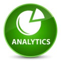 Analytics (graph icon) elegant green round button Royalty Free Stock Photo