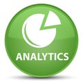 Analytics (graph icon) special soft green round button Royalty Free Stock Photo