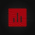 Analytics, graph vector icon. Traffic light, retro style. Analytics, graph vector icon Royalty Free Stock Photo