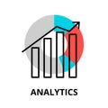 Analytics icon, for graphic and web design