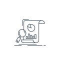 analytics icon vector from analytic investment and balanced scorecard concept. Thin line illustration of analytics editable stroke
