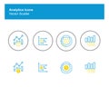 Analytics icon set Data Analysis