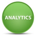 Analytics special soft green round button Royalty Free Stock Photo