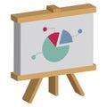 Analytics Isometric Vector Isolated icon which can easily modify or edit Royalty Free Stock Photo