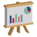 Analytics Isometric Vector Isolated icon which can easily modify or edit Royalty Free Stock Photo