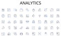 Analytics line icons collection. Independent, Entrepreneur, Freelancer, Sole proprietor, Self-made, Boss, Innovator