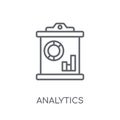 Analytics linear icon. Modern outline Analytics logo concept on