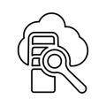 Analytics, olap, big data icon. Outline vector