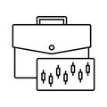 Analytics portfolio flat vector icon which can easily modify or edit Royalty Free Stock Photo