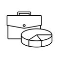 Analytics portfolio flat vector icon which can easily modify or edit Royalty Free Stock Photo