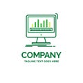 analytics, processing, dashboard, data, stats Flat Business Logo