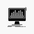 analytics, processing, dashboard, data, stats Glyph Icon. Vector isolated illustration