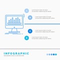 analytics, processing, dashboard, data, stats Infographics Template for Website and Presentation. Line Blue icon infographic style