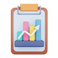 Analytics report 3d rendering isometric icon. Royalty Free Stock Photo