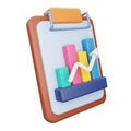 Analytics report 3d rendering isometric icon. Royalty Free Stock Photo