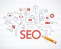 Analytics search information and website SEO optimization Royalty Free Stock Photo