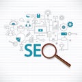 Analytics search information and website SEO optimization Royalty Free Stock Photo