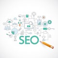 Analytics search information and website SEO optimization Royalty Free Stock Photo