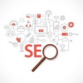 Analytics search information and website SEO optimization Royalty Free Stock Photo