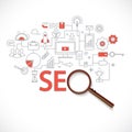 Analytics search information and website SEO optimization Royalty Free Stock Photo