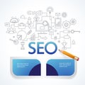 Analytics search information and website SEO optimization Royalty Free Stock Photo