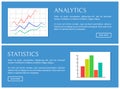 Analytics and Statistics Card, Vector Illustration Royalty Free Stock Photo