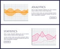 Analytics and Statistics Internet Info Pages Set Royalty Free Stock Photo