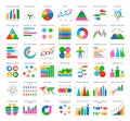 Analytics Statistics Icons in Flat Style Vector