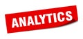 analytics sticker. analytics square sign. analytics