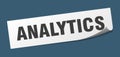 analytics sticker. analytics square sign. analytics