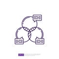 Analytics Venn Diagram Outline Icon Royalty Free Stock Photo