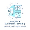 Analytics and workforce planning soft blue concept icon Royalty Free Stock Photo