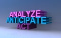 Analyze anticipate act Royalty Free Stock Photo