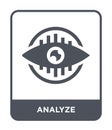 analyze icon in trendy design style. analyze icon isolated on white background. analyze vector icon simple and modern flat symbol Royalty Free Stock Photo