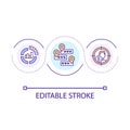 Analyze user online behavior loop concept icon