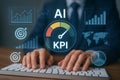 Ai kpi dashboard for business performance tracking and data analysis with key performance indicators Royalty Free Stock Photo