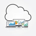 Analyzing Big Data with Cloud Technology Royalty Free Stock Photo