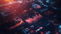 Analyzing big data on futuristic digital dashboard interface Royalty Free Stock Photo
